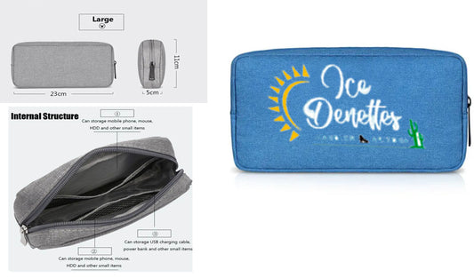 2. ice denettes makeup/electronics pouch